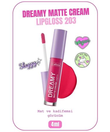Callista Dreamy Matte Cream Lipgloss Matte Look Lip Gloss - 203 What A Cutie - Pink