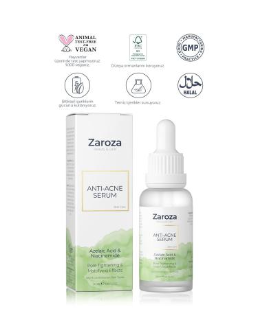 ZAROZA Anti-acne Serum | Anti-Blackhead & Acne Niacinamide Serum - 30 ml - Buy Online on GoSupps.com