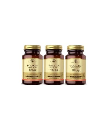 Solgar Folic Acid 400 Mcg 100 Tablets 3 Pieces