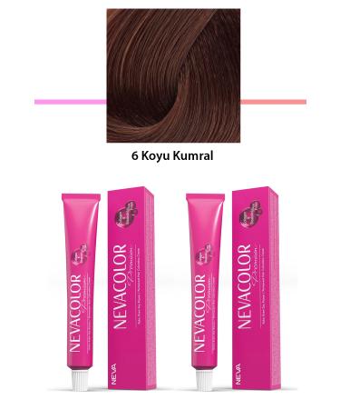 ZehraTech 2 Set Premium 6 Dark Blonde - Permanent Cream Hair Dye 2 X 50 g Tube - ZHT9961-7175