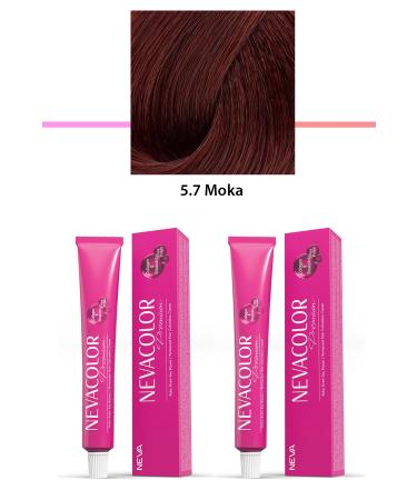 YILTER 2 Set Premium 5.7 Moka - Permanent Cream Hair Dye 2 X 50 g Tube - YLT4452-3907
