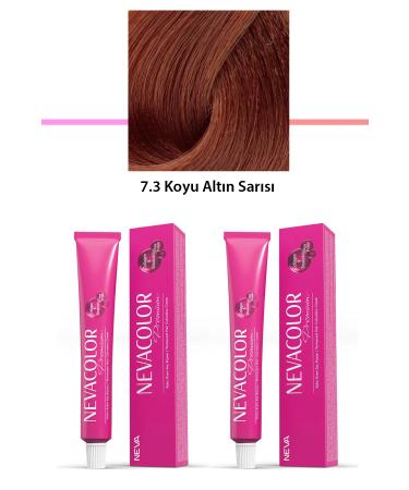 Buy by Name 2 Set Premium 7.3 Dark Golden Blonde - Permanent Cream Hair Dye 2 X 50 g Tube - ISL8216-3861
