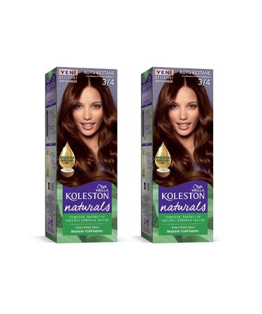 Calleren Naturals Hair Dye Dark Chestnut 3/4 2x Pack - CLN8996-2552