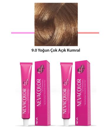 Narnuga 2 Set Premium 9.0 Intense Very Light Blonde - Permanent Cream Hair Dye 2 X 50 g - MTC1202-9343
