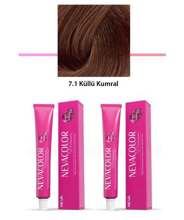 Local Marketing 2 Set Premium 7.1 Ash Blonde - Permanent Cream Hair Dye 2 X 50 g Tube - LKM9824-4990