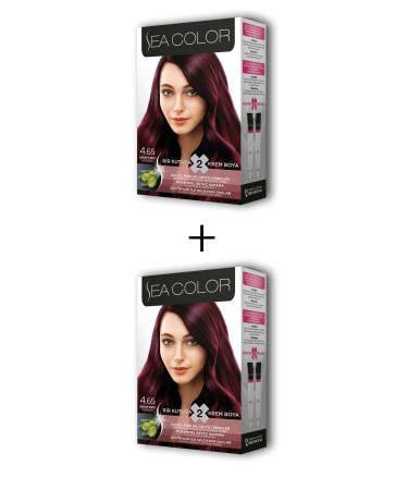 AYKAN 2X2 Tube Cream Hair Dye Set Wine Red No:4.65 - AYK6401-9753