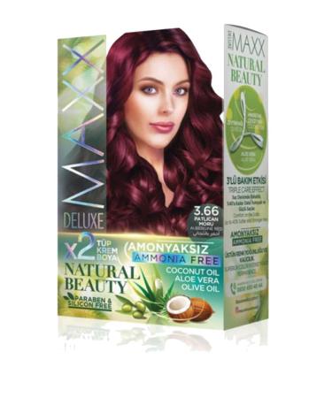 Lyrae Store Natural Beauty Ammonia Free Hair Dye 3.66 Eggplant Purple - ALP3714-6462