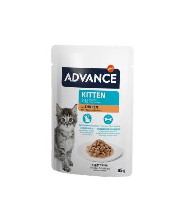 Advance Cat Kitten Chicken Wet Pouch 85 gr X 6 Pieces 141036