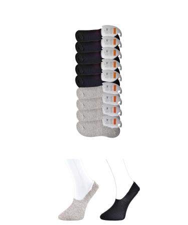 Skygo Black and Grey Men's Ballerina Socks 9 pairs