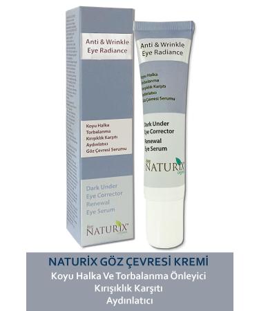 Naturix Anti-Wrinkle Eye Contour Serum Dark Circle Eliminator Hyoluronic Acid E-vitamin Eye Cream 15 ml - Buy Online on GoSupps.com