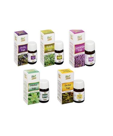 Bio Vitals Juniper Thyme Lavender Melissa Laurel Aromatic Massage Skin Care Oil Set of 5 20 Ml