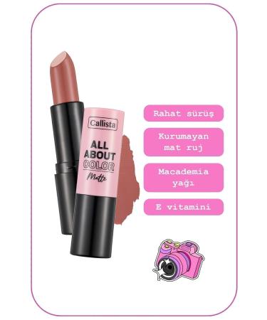 Callista All About Color Matte Lipstick Nemlendirici Mat Ruj - 511 First Blush - Nude - Buy Online on GoSupps.com