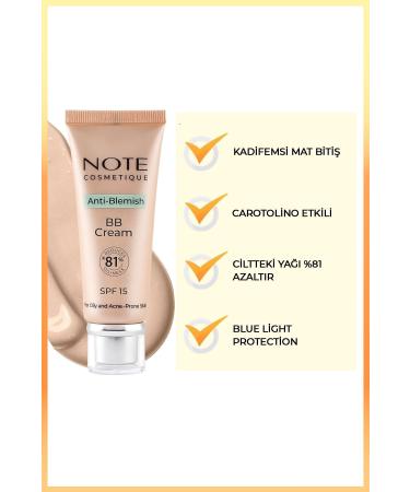 Note Cosmetics Anti-Blemish BB Cream SPF 15 Acne Prone Skin BB Cream - 03 Natural Beige - Buy Online on GoSupps.com