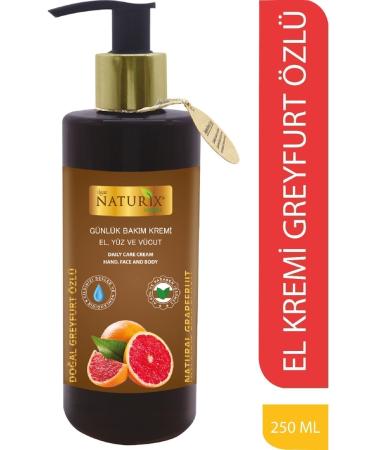 Naturix Vitamin C Grapefruit Fruit Extract 250 Ml Daily Care Cream Organic Hand - Face - Body Care Cream