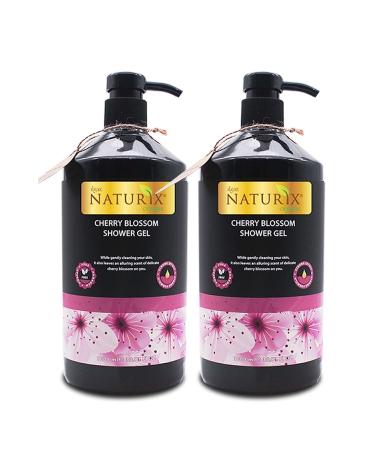 Ilgaz Naturix Organix Herbal Japanese Cherry Shower Gel 2-Pack 1000 ml Paraben Phosphate Free Large Moisturizing Shower Gel - Buy Online on GoSupps.com