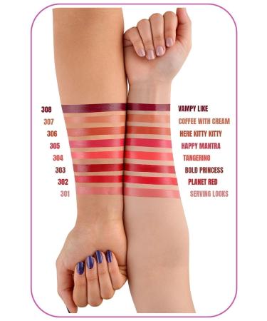 Callista Lips Favorite Longwearing Lipstick Lipstick 308 Vampy Like - Claret Red - Buy Online on GoSupps.com