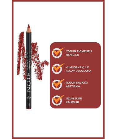 Note Cosmetics Ultra Rich Color Lip Pencil 06 Note Red - Red - Buy Online on GoSupps.com