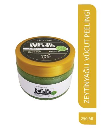 Naturix Olive Oil Body Scrub Sensitive Skin Natural Body Peeling Fine Granule Purifying 250 Ml