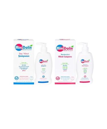 Dermadolin Minidolin Baby & Child Hair and Body Shampoo 250 Ml + Body Lotion 250 Ml - Buy Online on GoSupps.com