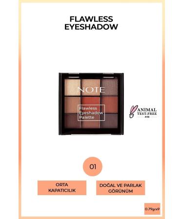 Note Cosmetics Flawless Eyeshadow Matte and Shimmer Powder Eyeshadow Palette - 01 Vivid Colors