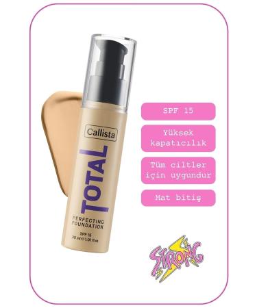 Callista Total Perfecting Spf 15 Intensive Coverage Matte Finish Foundation - 200 Beige - Very Light - Buy Online on GoSupps.com