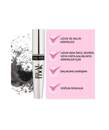Note Cosmetics Real Look Lengthening and Defining Effect Eyelash Root Nourishing Mascara - Black - Buy Online on GoSupps.com