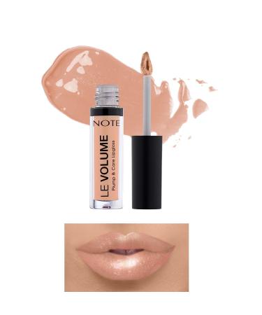 Note Cosmetics Le Volume Plump & Care Lipgloss Moisturizing Lip Gloss - 16 Nude Style - Nude