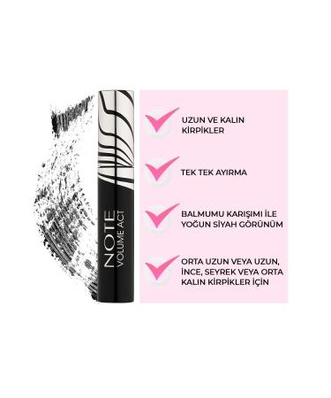 Note Cosmetics Volume Act Separating and Volume Mascara - Black - Buy Online on GoSupps.com