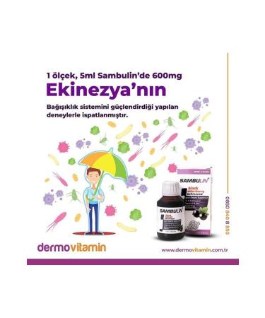 Dermovitamin Sambulin Black Elderberry and Echinacea Syrup 100 Ml - Buy Online on GoSupps.com