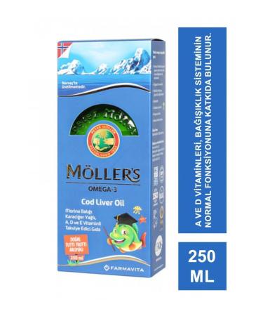 Mollers Omega-3 Cod Liver Oil Tutti Frutti Fish Oil 250 Ml