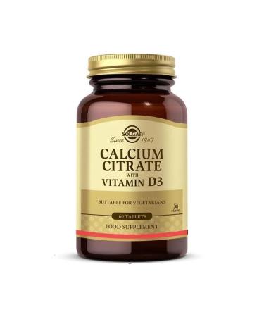 Solgar Calcium Citrate With Vitamin D3 250 Mg 60 Tablets