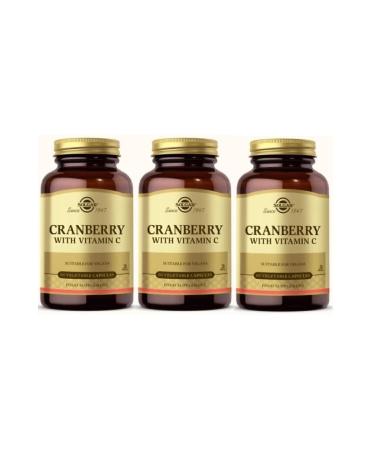 Solgar Cranberry Extract With Vitamin C 60 Capsules 3 Pieces