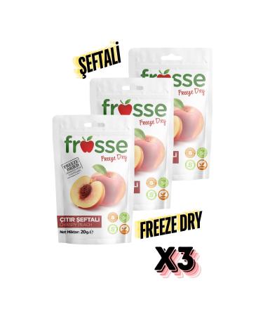 frosse Peach Crisp Freeze Dried 3 Pack Peach Chips
