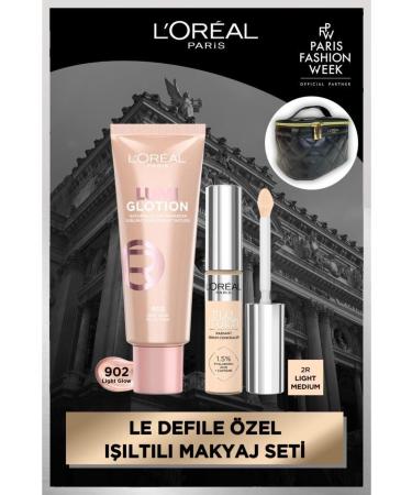L'Oreal Paris Glotion 902 & True Match Serum Concealer -2R Set Bag