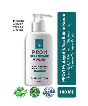 Robin Odin Probiotic Face Care Cream/aloe Vera Vitamin E Allantoin Anti-Aging Ph Balance 100 Ml