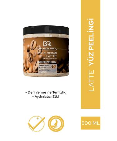 Black Red Br Latte and Caffeine Essence Facial Peeling - Caffeine Effective Brightening and Facial Cleansing Peeling - 500 ml