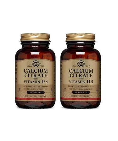 Solgar Calcium Citrate With Vitamin D 3 60 Tablets 2 Pieces