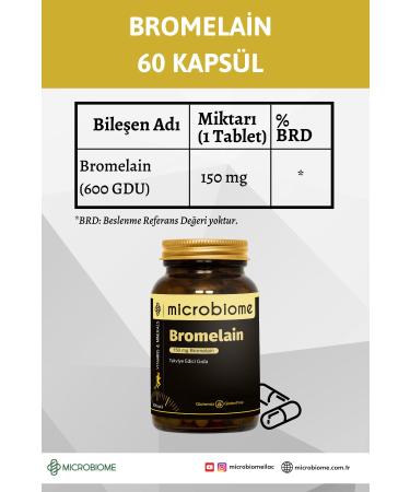 Microbiome Bromelain 60 Capsules - Buy Online on GoSupps.com