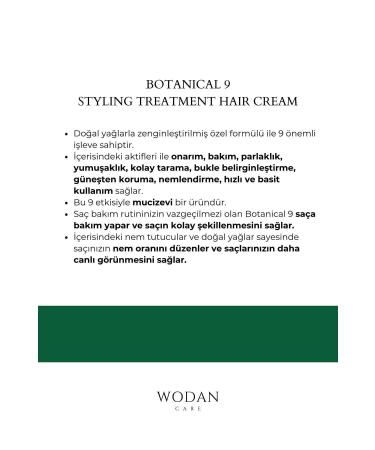 Wodan Care Botanical 9 Effective Curl Defining Hair Care Cream for Wavy and Curly Hair 500 ml - Buy Online on GoSupps.com