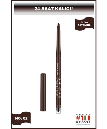 Deborah 24ore Waterproof Eye Pencil No: 2
