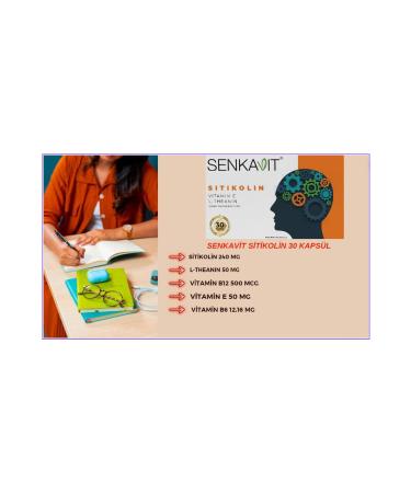 synkavit Citicoline + L-Theanine + B6 and Vitamin E 30 Capsules - Buy Online on GoSupps.com