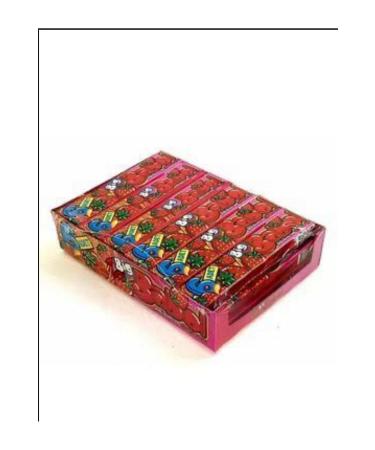 Vivident B GBABOL STRAWBERRY GUM 6 PIECE PACK 18 PIECES