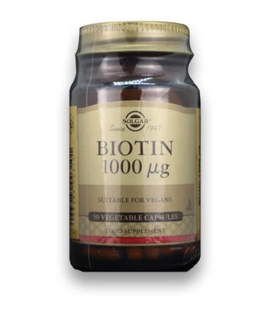 Solgar Biotin 1000 Mcg 50 Herbal Capsules
