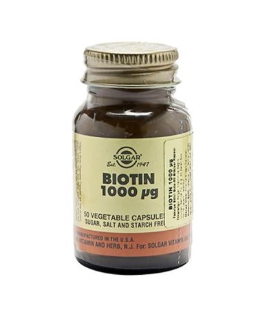 Solgar Biotin 1000 Mcg 50 Capsules - Buy Online on GoSupps.com