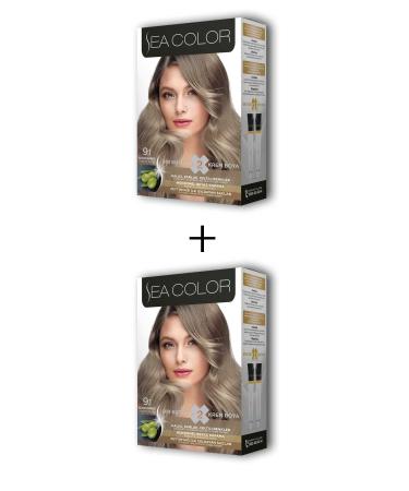 YILTER 2X2 Tube Cream Hair Dye Set Diamond Blonde No:9.1 - YLT3832-2773
