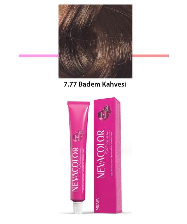 Narnuga Premium 7.77 Almond Brown - Permanent Cream Hair Dye 50 g Tube - MTC4588-3998