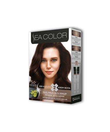 Oneol Publishing House 2 Tube Cream Hair Dye Set Light Brown No: 5.0 - 1OL7950-8016