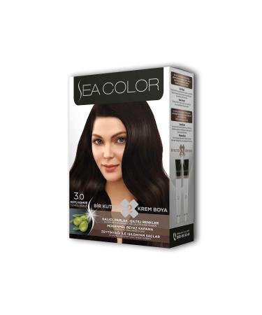 ekapkozmetik 2 Tube Cream Hair Dye Set Dark Brown No:3.0 - DVG4082-9698