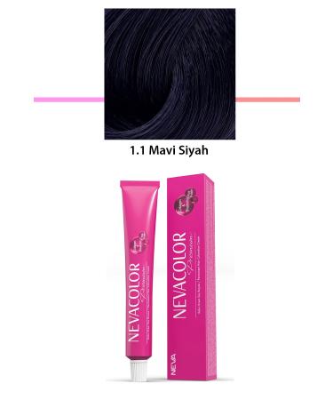 BORES Premium 1.1 Blue Black - Permanent Cream Hair Dye 50 g Tube - BRS2502-6607