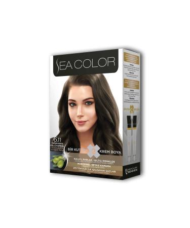 Erbar 2 Tube Cream Hair Dye Set Intense Dark Ash Blonde No: 6.11 - MRK3720-9277